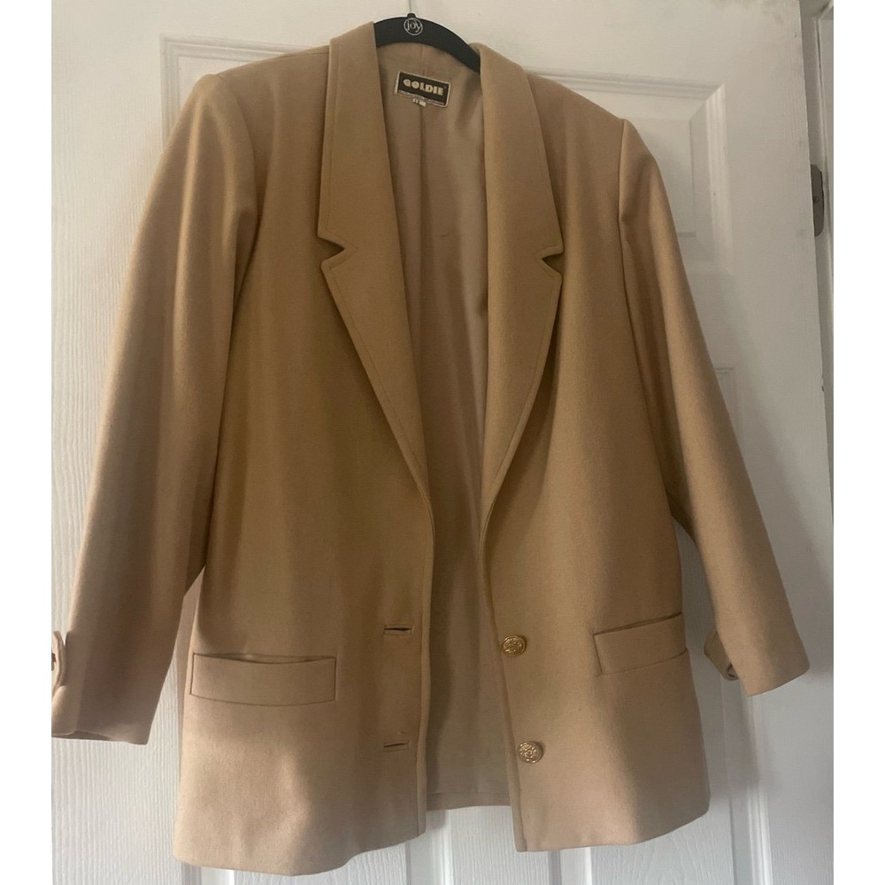 Goldie Vintage Tan Peacoat Coat